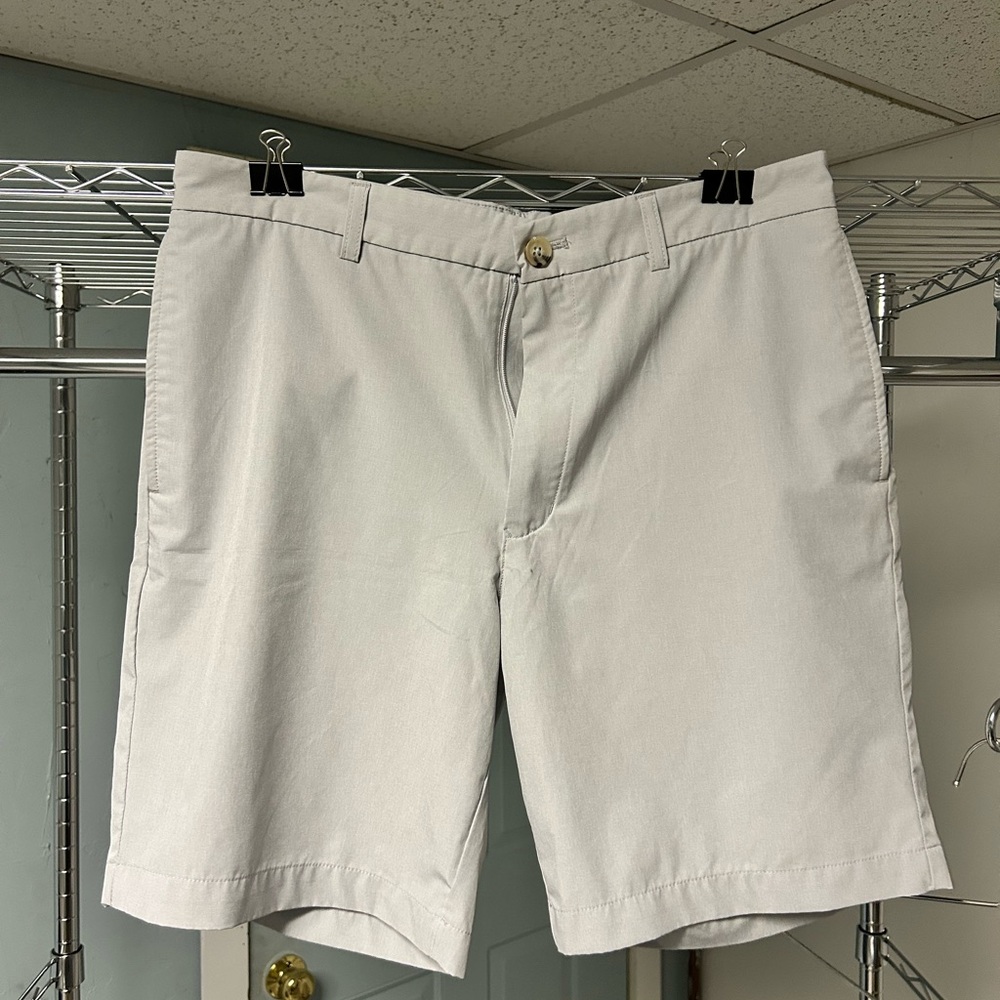 Brooks Brothers Light Gray Flat Front Shorts- Bathing Suit Combo